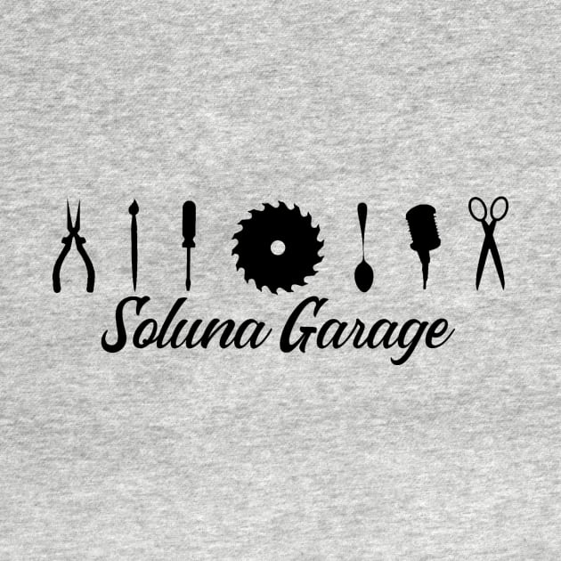 Soluna Garage (black art, banner style logo) by solunagarage